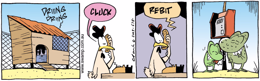 Swamp Cartoon - CluckJune 9, 2003