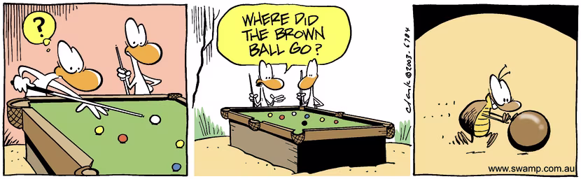 Swamp Cartoon - Brown BallJune 12, 2003