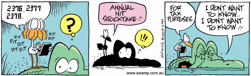 Swamp Cartoon - StocktakeJune 18, 2003