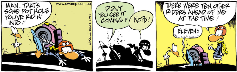 Swamp Cartoon - Pot HolesJune 27, 2003