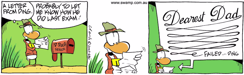 Swamp Cartoon - Exam LetterSeptember 10, 2003