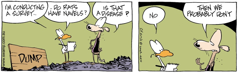Swamp Cartoon - Navel Survey 2September 20, 2003