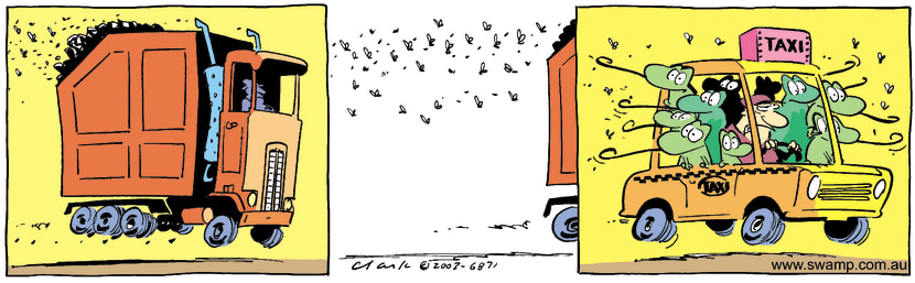 Swamp Cartoon - Swamp Flies Garbage ComicOctober 25, 2014