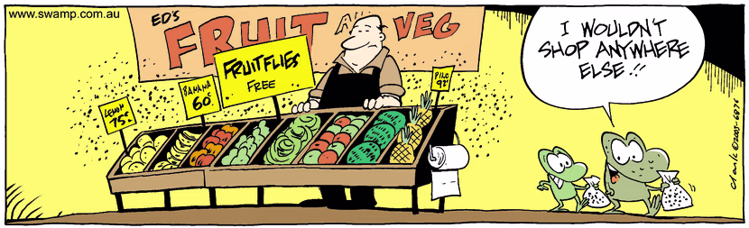 Swamp Cartoon - Fruit FliesSeptember 27, 2003