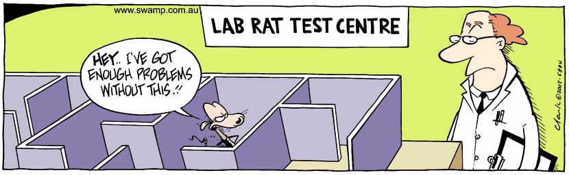 Swamp Cartoon - Lab Rat TestOctober 7, 2003