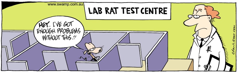 Swamp Cartoon - Lab Rat TestOctober 7, 2003