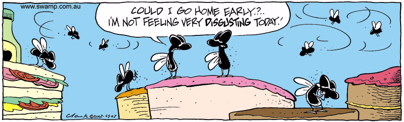 Swamp Cartoon - Fly HealthOctober 29, 2003