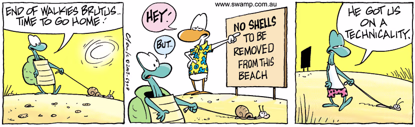 Swamp Cartoon - No ShellsNovember 4, 2003