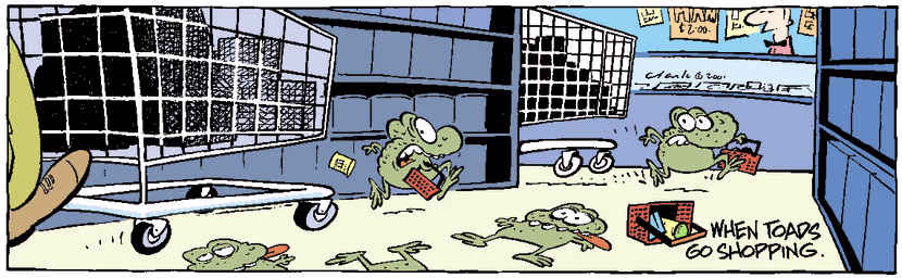 Swamp Cartoon - Toad ShoppingNovember 18, 2003