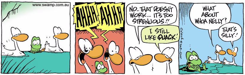 Swamp Cartoon - QuackDecember 17, 2003