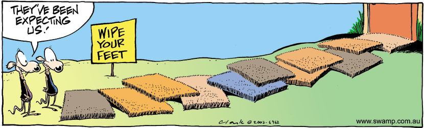 Swamp Cartoon - Door MatJanuary 6, 2004