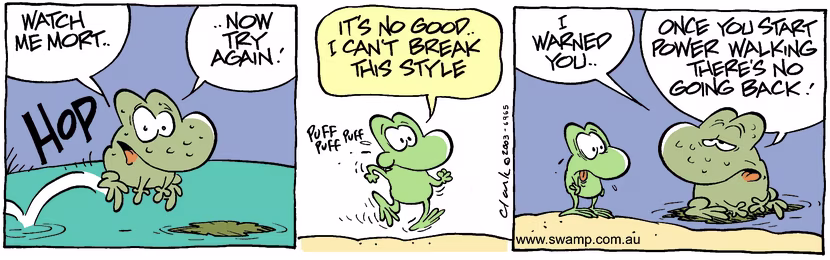 Swamp Cartoon - Style BreakJanuary 9, 2004