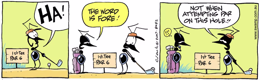 Swamp Cartoon - Teeing offJune 30, 2007