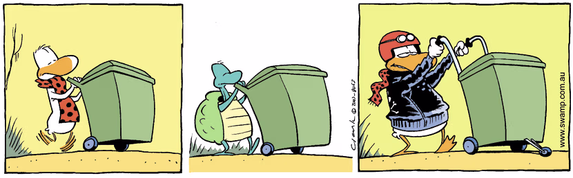 Swamp Cartoon - Wild Duck Rubbish BinJuly 16, 2007