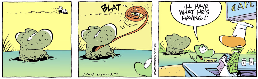 Swamp Cartoon - On the menuOctober 3, 2007