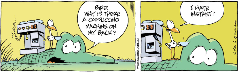Swamp Cartoon - Coffee Break 2December 1, 2007