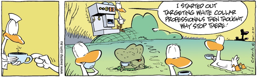 Swamp Cartoon - Coffee Break 3December 3, 2007