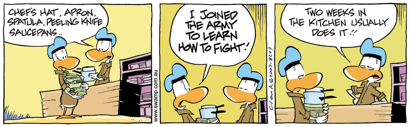 Swamp Cartoon - Too many cooks in the kitchenDecember 30, 2007