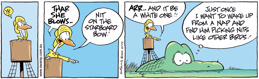 Swamp Cartoon - Thar she blows 1January 25, 2008