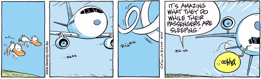 Swamp Cartoon - Clear Air Turbulence ComicApril 8, 2008
