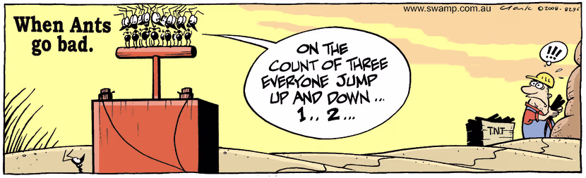 Swamp Cartoon - Swamp Ants Go Bad ComicJuly 15, 2014