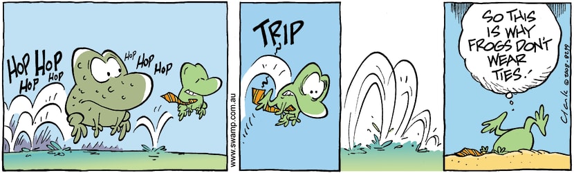 Swamp Cartoon - Sharp Dressed Frog 3April 12, 2008