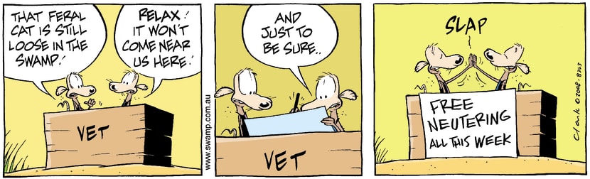 Swamp Cartoon - Swamp Rats Neuter Cat ComicJune 3, 2008