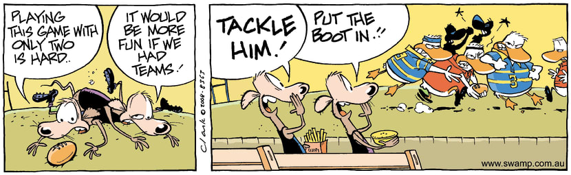 Swamp Cartoon - Footy Fun 3June 26, 2008