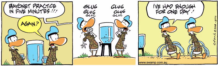 Swamp Cartoon - Back to workJuly 7, 2008