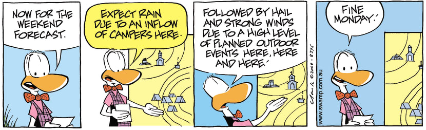 Swamp Cartoon - Weather Forecast ComicAugust 4, 2008