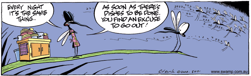 Swamp Cartoon - Another Night Out?August 9, 2008
