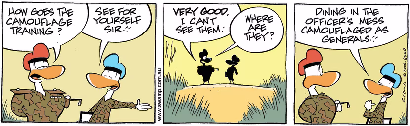 Swamp Cartoon - Hiding TechniquesOctober 3, 2008