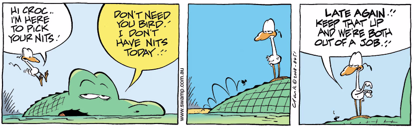 Swamp Cartoon - Late ArrivalOctober 7, 2008