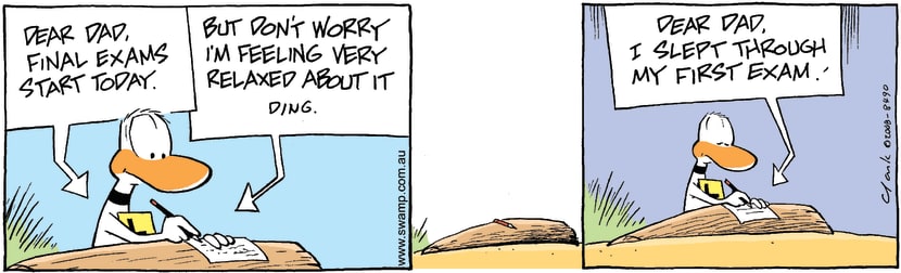 Swamp Cartoon - Dear Dad Letter 2November 21, 2008