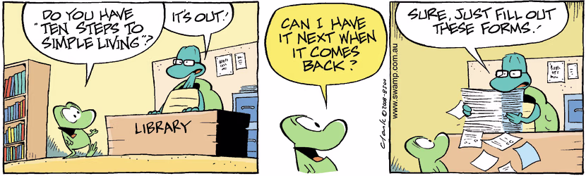 Swamp Cartoon - Simple Living 3December 3, 2008