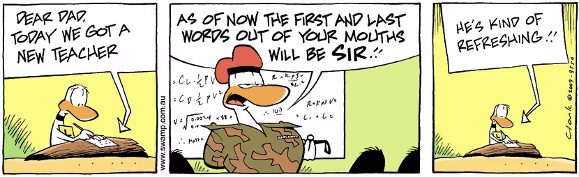 Swamp Cartoon - Dear Dad Letter 2January 30, 2009