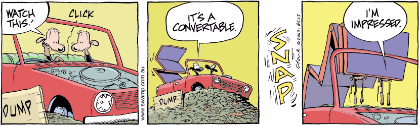Swamp Cartoon - Now you’ve done it!April 2, 2009