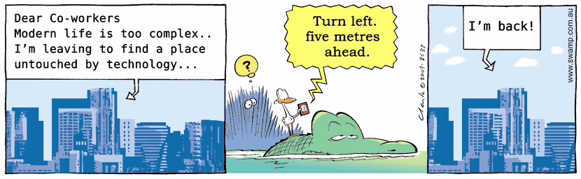 Swamp Cartoon - Poor Sense of Direction 3May 7, 2009
