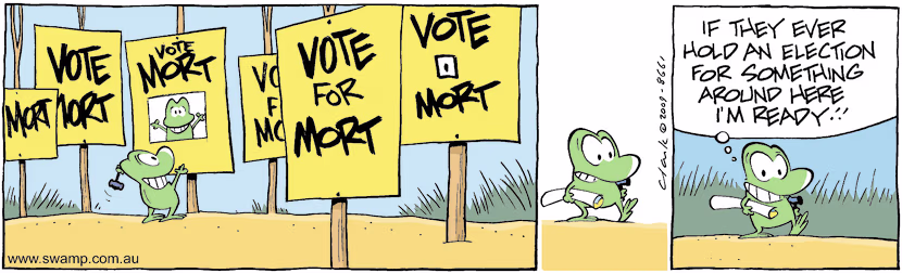 Swamp Cartoon - Political Bent 1June 9, 2009