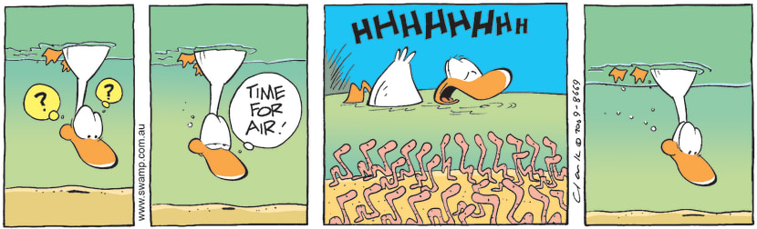 Swamp Cartoon - The Worm has Turned 2June 18, 2009