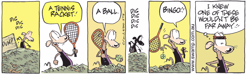 Swamp Cartoon - Racket Fun 1October 23, 2009