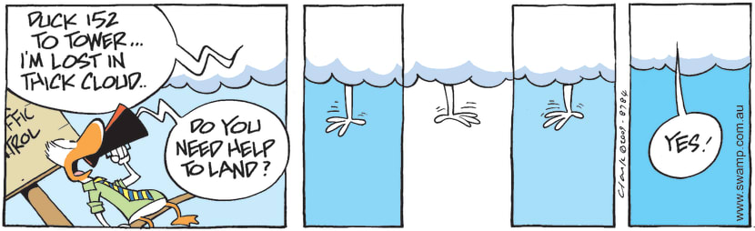 Swamp Cartoon - Pilot Lost in Cloud ComicOctober 17, 2014