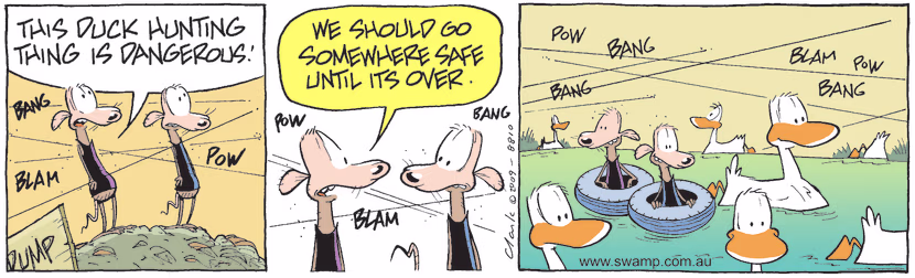 Swamp Cartoon - Duck Hunting Season Again! 2November 28, 2009