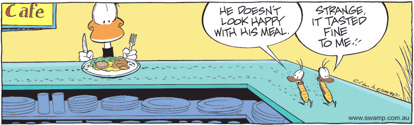 Swamp Cartoon - Bon AppetitDecember 24, 2009