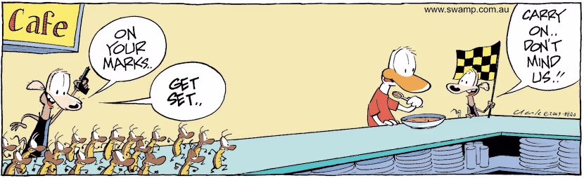 Swamp Cartoon - bon appetit 4January 4, 2010