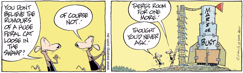 Swamp Cartoon - Feral Fun 3January 12, 2010