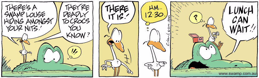 Swamp Cartoon - Nitpicker Picking 2February 19, 2010