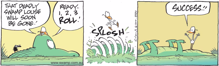 Swamp Cartoon - Nitpicker Picking 6February 24, 2010