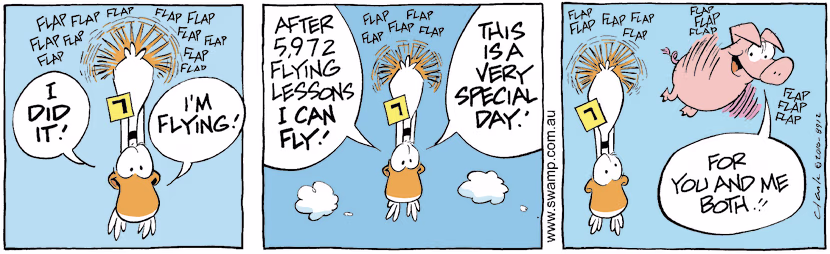 Swamp Cartoon - Ding Finally makes it… 5March 29, 2010