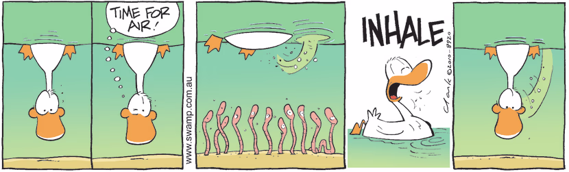 Swamp Cartoon - Worm is quicker than the eye,,,,April 7, 2010